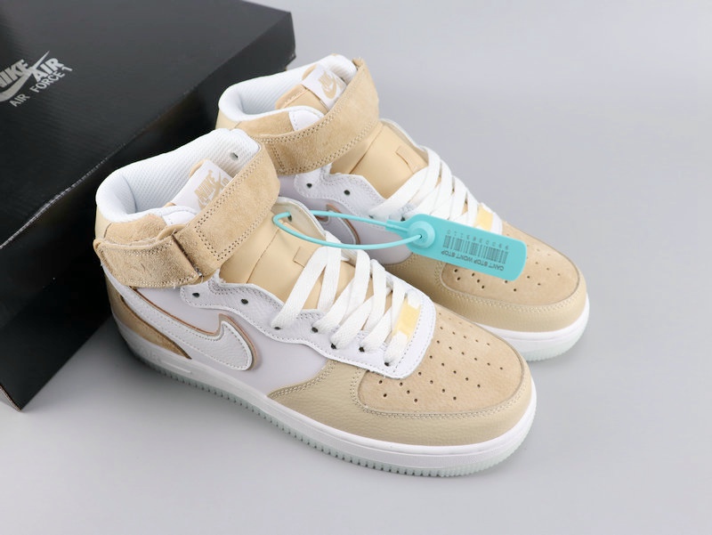 Nike Air Force 1'07 Brown White Shoes - Click Image to Close